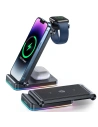 Kabelloses Ladegerät Joyroom 3w1 für iPhone, Watch, AirPods 15W schwarz (JR-WQN01)