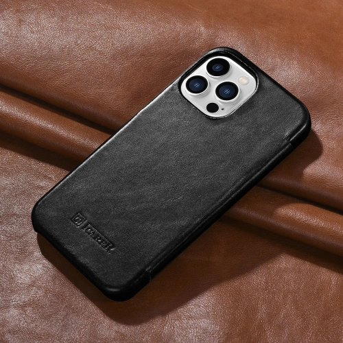 Etui iCarer Curved Edge Vintage Folio Apple iPhone 13 Pro czarny