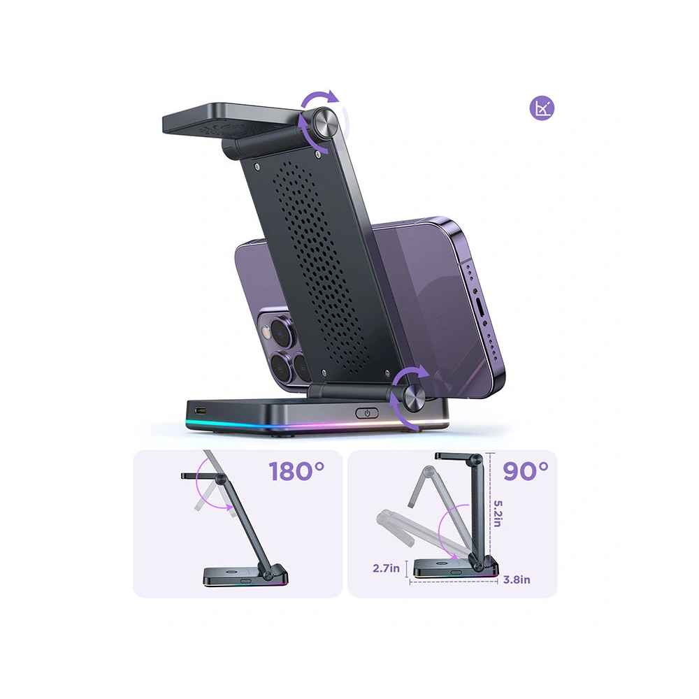 Hurtownia GSM - Ładowarka bezprzewodowa Joyroom 3w1 do iPhone, Watch, AirPods 15W czarna (JR-WQN01) - JYR574 - {ean13} - Hurt