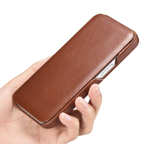 Etui iCarer Curved Edge Vintage Folio Apple iPhone 13 Pro brązowy
