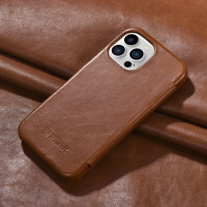 Hurtownia GSM - Etui iCarer Curved Edge Vintage Folio Apple iPhone 13 Pro brązowy - ICR286 - {ean13} - Hurt