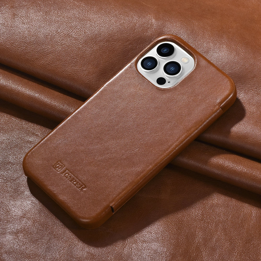Hurtownia GSM - Etui iCarer Curved Edge Vintage Folio Apple iPhone 13 Pro brązowy - ICR286 - {ean13} - Hurt