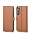 Etui iCarer Haitang Leather Wallet Samsung Galaxy S22 brązowy