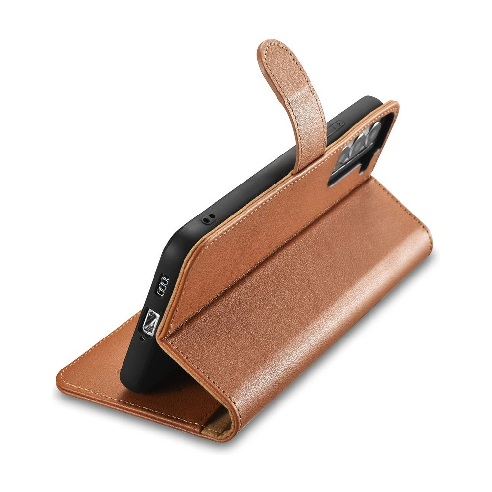 Hurtownia GSM - Etui iCarer Portofel din piele Haitang Samsung Galaxy S22 maro - ICR288 - {ean13} - Hurt