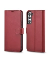 Etui iCarer Haitang Leather Wallet Samsung Galaxy S22 czerwony