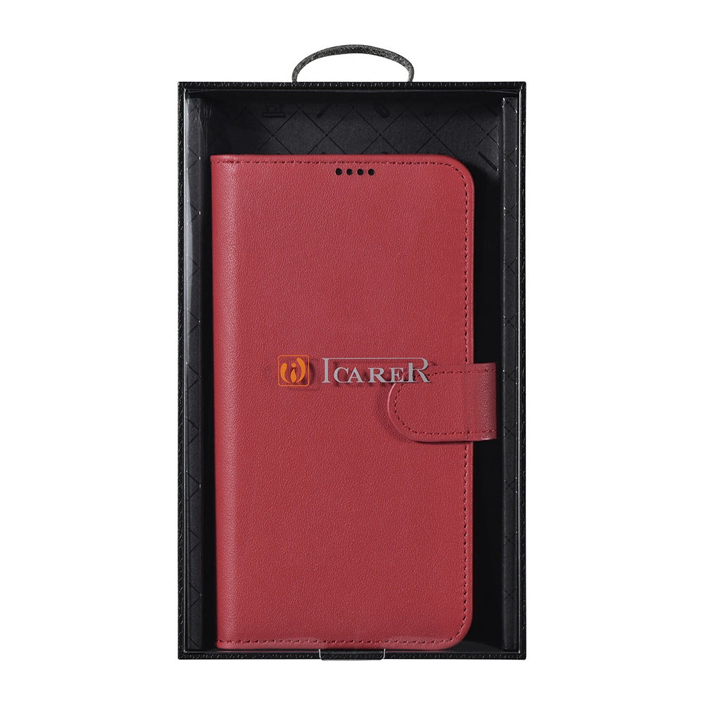 Hurtownia GSM - Case iCarer Haitang Leder Geldbeutel Samsung Galaxy S22 rot - ICR289 - {ean13} - Hurt