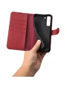 Wholesale iCarer Haitang Leather Wallet Samsung Galaxy S22 red - ICR289 - {ean13} - Hurt