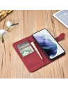 Wholesale iCarer Haitang Leather Wallet Samsung Galaxy S22 red - ICR289 - {ean13} - Hurt