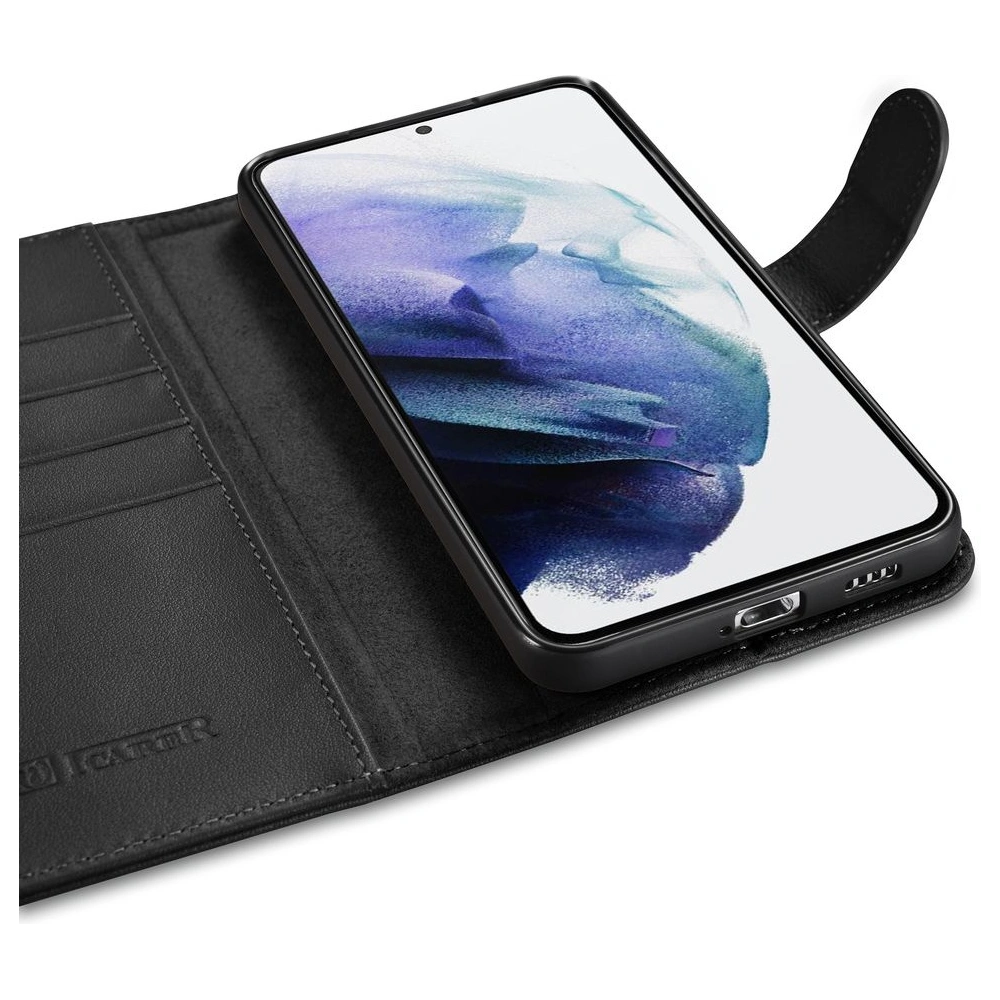 Hurtownia GSM - Etui iCarer Portofel din piele Haitang Samsung Galaxy S22+ Plus negru - ICR290 - {ean13} - Hurt