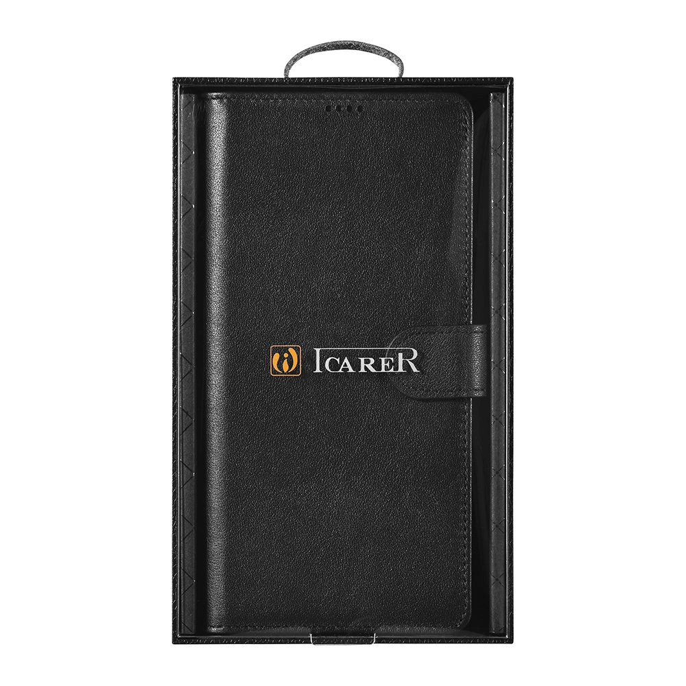 Hurtownia GSM - Etui iCarer Portofel din piele Haitang Samsung Galaxy S22+ Plus negru - ICR290 - {ean13} - Hurt