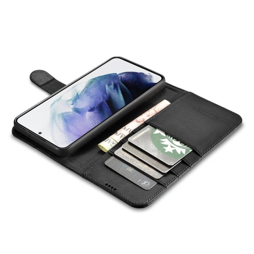 Etui iCarer Haitang Leather Wallet Samsung Galaxy S22+ Plus czarny