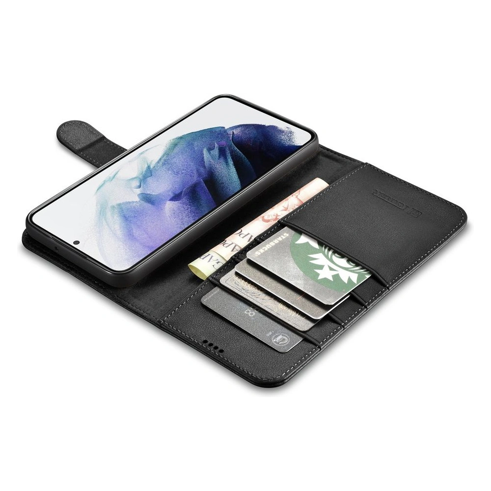 Hurtownia GSM - Etui iCarer Portofel din piele Haitang Samsung Galaxy S22+ Plus negru - ICR290 - {ean13} - Hurt
