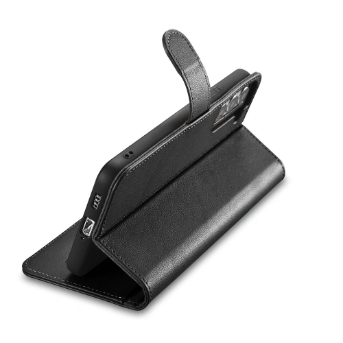 Etui iCarer Haitang Leather Wallet Samsung Galaxy S22+ Plus czarny