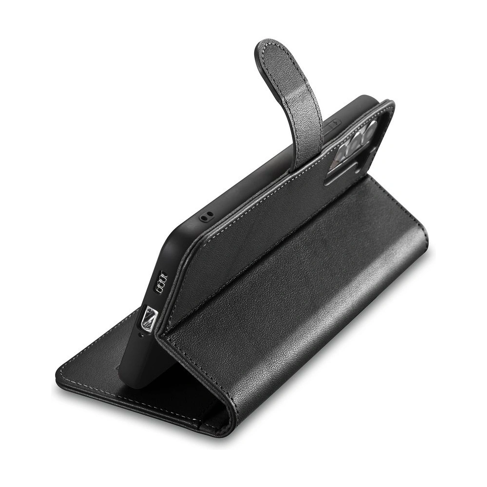 Hurtownia GSM - Etui iCarer Portofel din piele Haitang Samsung Galaxy S22+ Plus negru - ICR290 - {ean13} - Hurt