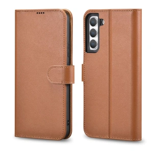 Hurtownia GSM - Case iCarer Haitang Leder Geldbörse Samsung Galaxy S22+ Plus braun - ICR291 - {ean13} - Hurt