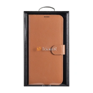 Hurtownia GSM - Etui iCarer Portofel din piele Haitang Samsung Galaxy S22+ Plus maroniu - ICR291 - {ean13} - Hurt