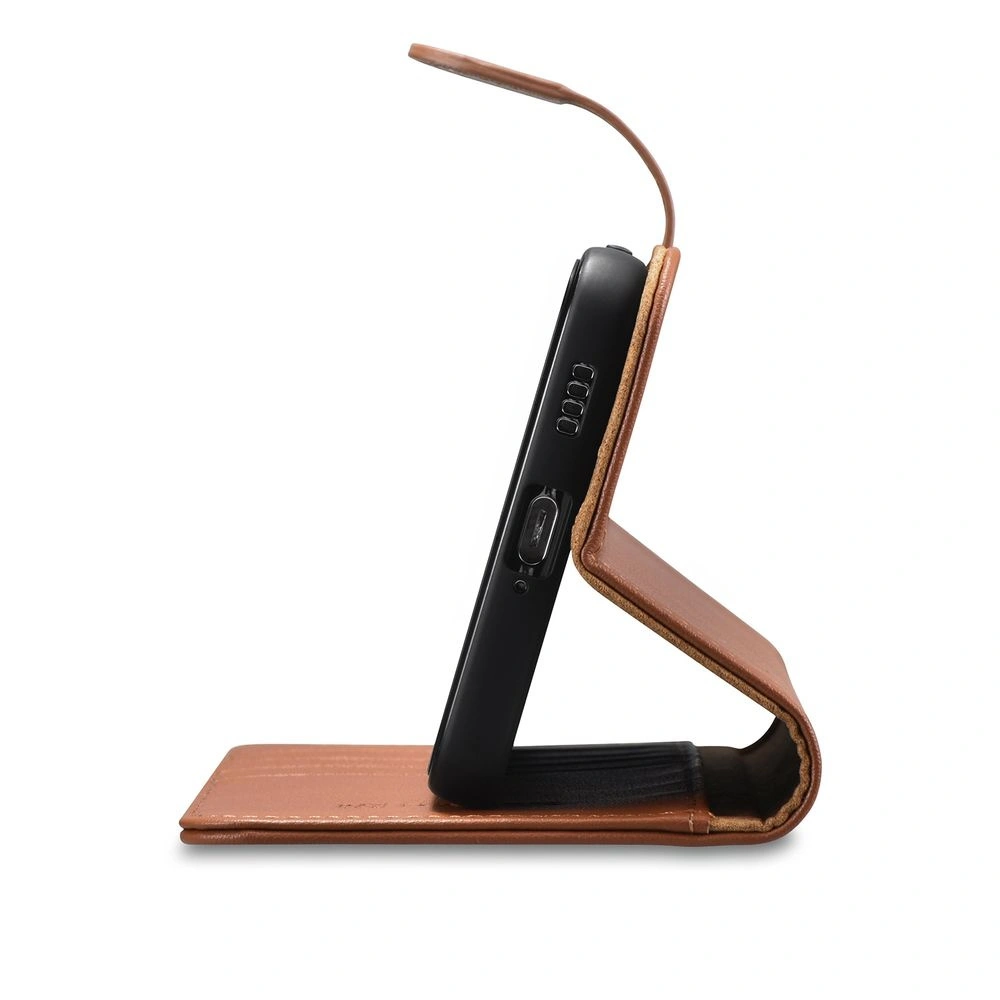 Hurtownia GSM - Etui iCarer Portofel din piele Haitang Samsung Galaxy S22+ Plus maroniu - ICR291 - {ean13} - Hurt
