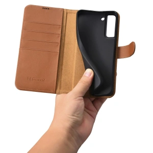 Hurtownia GSM - Etui iCarer Portofel din piele Haitang Samsung Galaxy S22+ Plus maroniu - ICR291 - {ean13} - Hurt