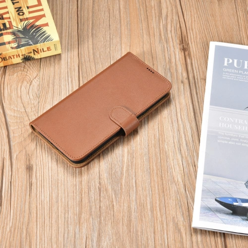 Etui iCarer Haitang Leather Wallet Samsung Galaxy S22+ Plus brązowy