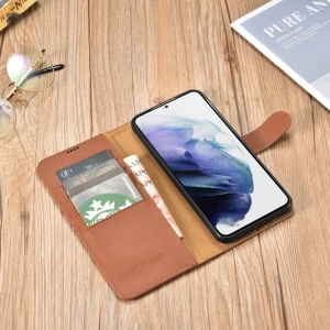 Hurtownia GSM - Etui iCarer Portofel din piele Haitang Samsung Galaxy S22+ Plus maroniu - ICR291 - {ean13} - Hurt