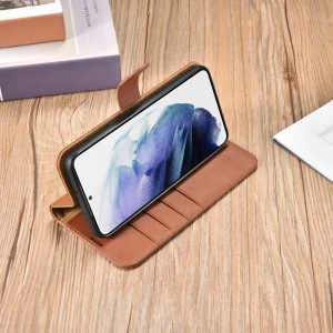 Hurtownia GSM - Etui iCarer Portofel din piele Haitang Samsung Galaxy S22+ Plus maroniu - ICR291 - {ean13} - Hurt
