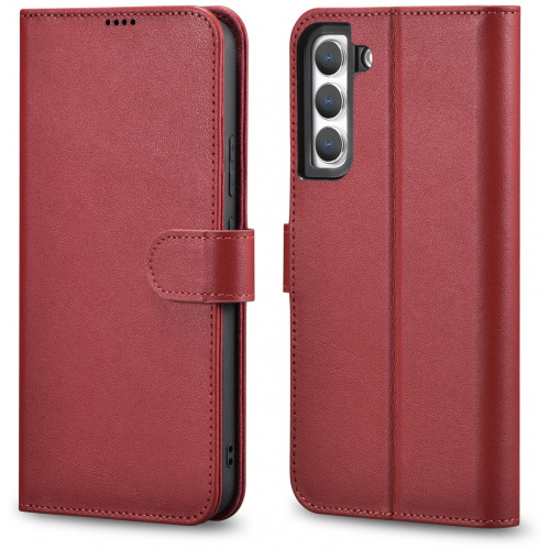 iCarer Distributor - 6958955898156 - ICR292 - iCarer Haitang Leather Wallet Samsung Galaxy S22+ Plus red - B2B homescreen
