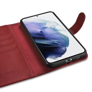 Hurtownia GSM - Etui iCarer Portofel din piele Haitang Samsung Galaxy S22+ Plus roșu - ICR292 - {ean13} - Hurt
