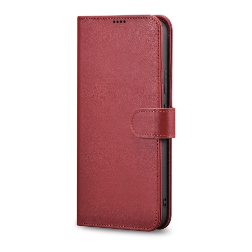 Etui iCarer Haitang Leather Wallet Samsung Galaxy S22+ Plus czerwony