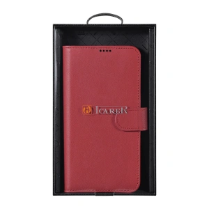 Hurtownia GSM - Etui iCarer Portofel din piele Haitang Samsung Galaxy S22+ Plus roșu - ICR292 - {ean13} - Hurt