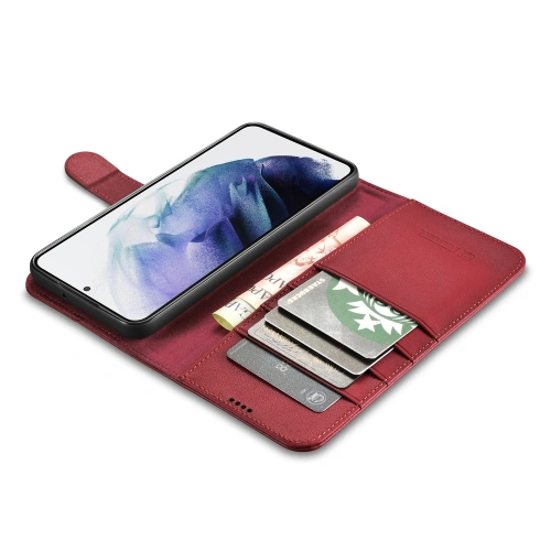 Etui iCarer Haitang Leather Wallet Samsung Galaxy S22+ Plus czerwony