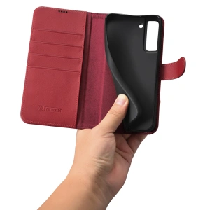 Hurtownia GSM - Etui iCarer Portofel din piele Haitang Samsung Galaxy S22+ Plus roșu - ICR292 - {ean13} - Hurt
