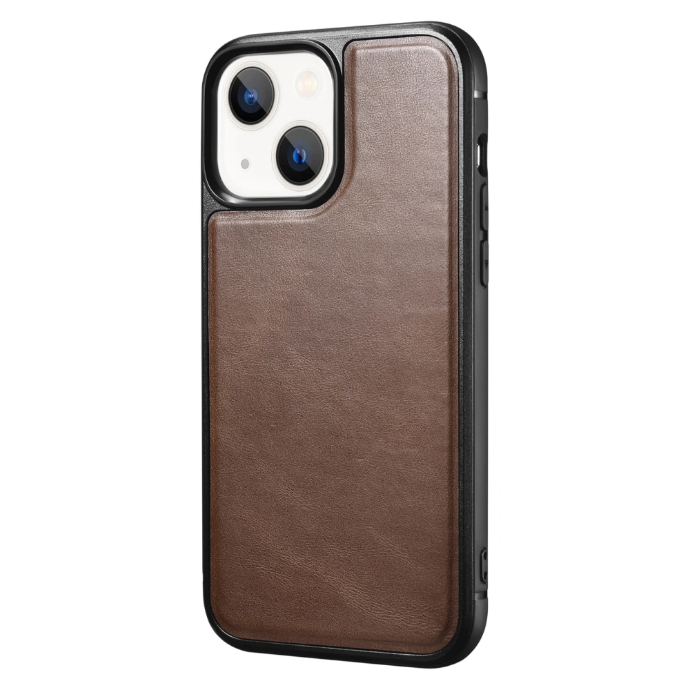 Wholesale iCarer Leather Oil Wax Apple iPhone 13 brown - ICR298 - {ean13} - Hurt
