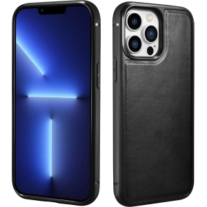 Hurtownia GSM - Etui iCarer Leather Oil Wax Apple iPhone 13 Pro Max czarny - ICR301 - {ean13} - Hurt