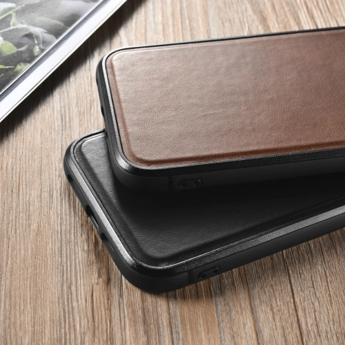 Etui iCarer Leather Oil Wax Apple iPhone 13 Pro Max czarny
