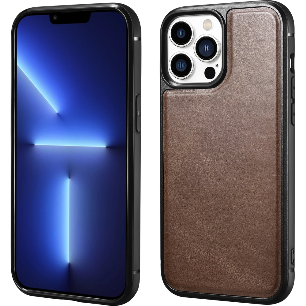 Wholesale iCarer Leather Oil Wax Apple iPhone 13 Pro Max brown - ICR302 - {ean13} - Hurt