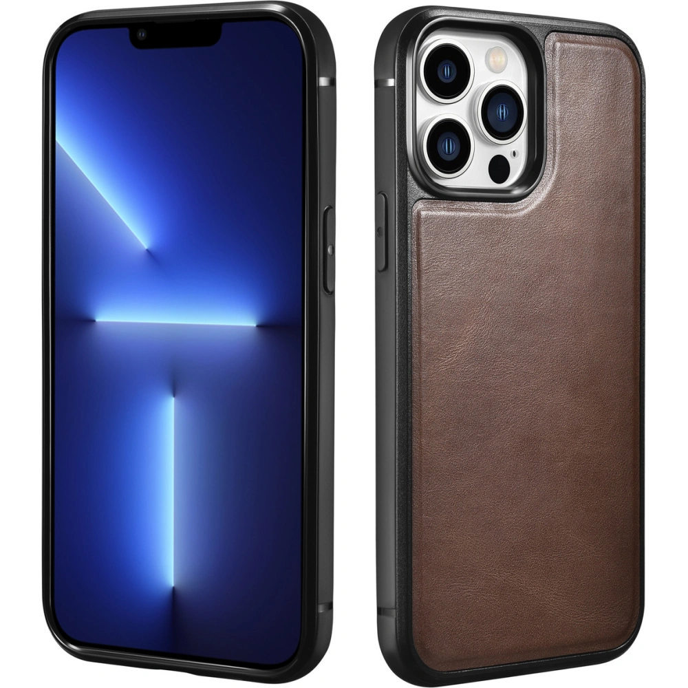 Wholesale iCarer Leather Oil Wax Apple iPhone 13 Pro Max brown - ICR302 - {ean13} - Hurt