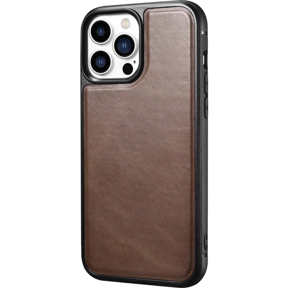 Wholesale iCarer Leather Oil Wax Apple iPhone 13 Pro Max brown - ICR302 - {ean13} - Hurt