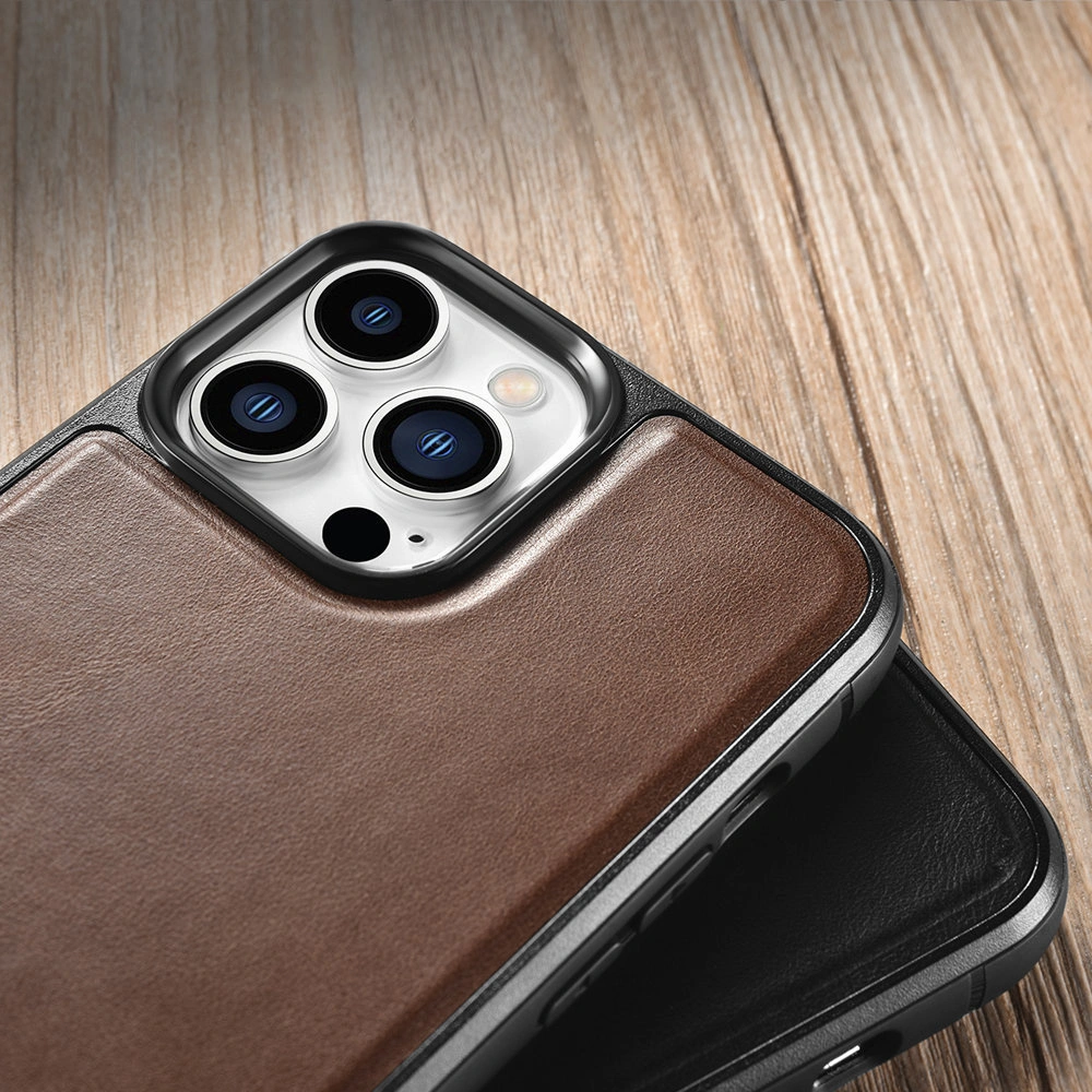 Hurtownia GSM - Etui iCarer bőr olaj viasz Apple iPhone 13 Pro Max barna - ICR302 - {ean13} - Hurt