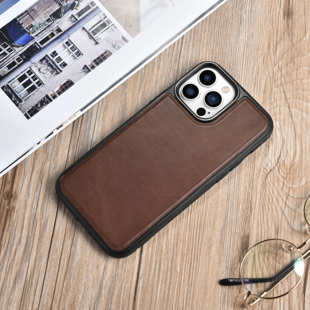 Wholesale iCarer Leather Oil Wax Apple iPhone 13 Pro Max brown - ICR302 - {ean13} - Hurt