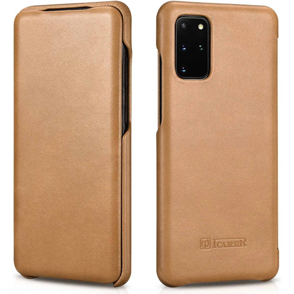 Hurtownia GSM - Case iCarer Curved Edge Vintage Folio Samsung Galaxy S20+ Plus khaki - ICR316 - {ean13} - Hurt