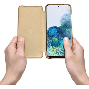 Wholesale iCarer Curved Edge Vintage Folio Samsung Galaxy S20+ Plus khaki - ICR316 - {ean13} - Hurt