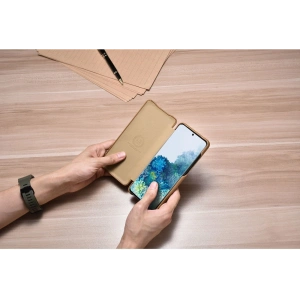 Wholesale iCarer Curved Edge Vintage Folio Samsung Galaxy S20+ Plus khaki - ICR316 - {ean13} - Hurt