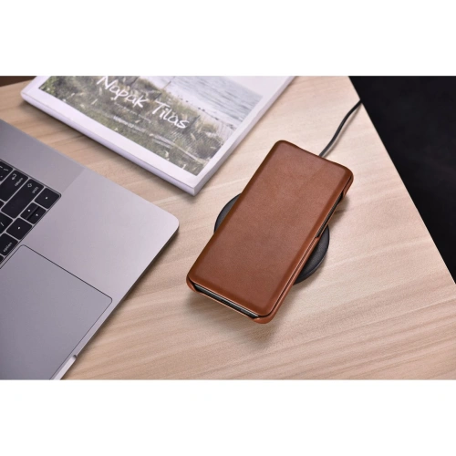 Etui iCarer Curved Edge Vintage Folio Samsung Galaxy S20+ Plus brązowy