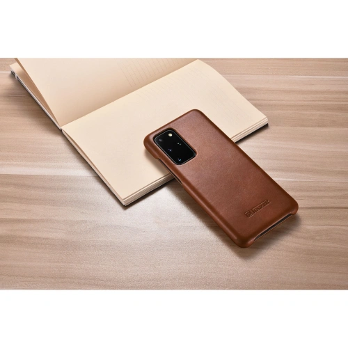 Etui iCarer Curved Edge Vintage Folio Samsung Galaxy S20+ Plus brązowy