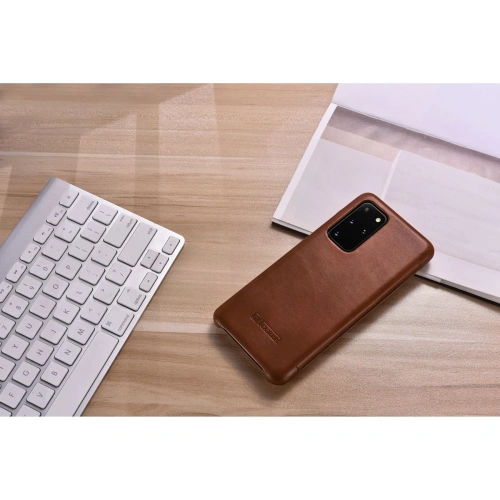 Etui iCarer Curved Edge Vintage Folio Samsung Galaxy S20+ Plus brązowy