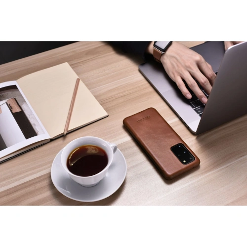 Etui iCarer Curved Edge Vintage Folio Samsung Galaxy S20+ Plus brązowy