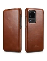 iCarer Curved Edge Vintage Folio Samsung Galaxy S20 Ultra brown