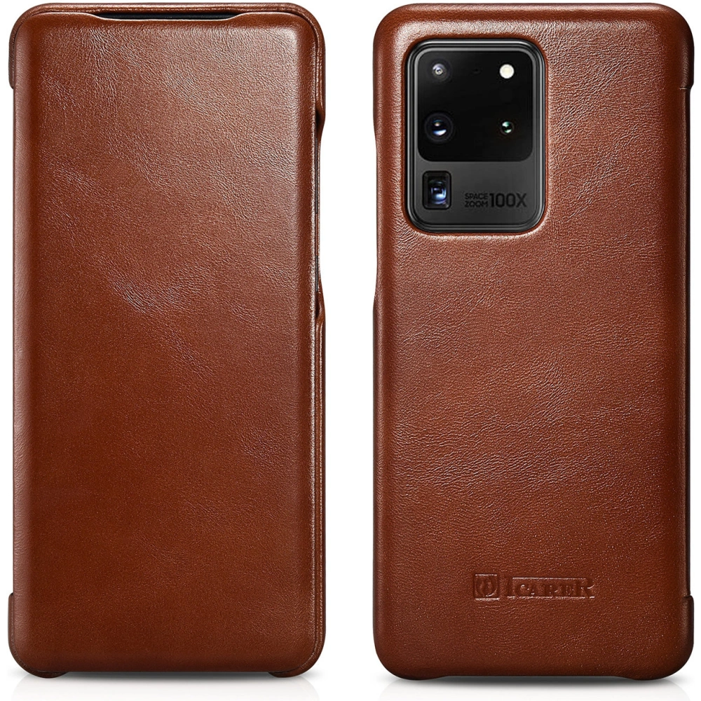 Hurtownia GSM - Etui iCarer Curved Edge Vintage Folio Samsung Galaxy S20 Ultra barna - ICR318 - {ean13} - Hurt