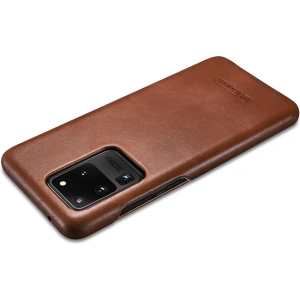 Wholesale iCarer Curved Edge Vintage Folio Samsung Galaxy S20 Ultra brown - ICR318 - {ean13} - Hurt