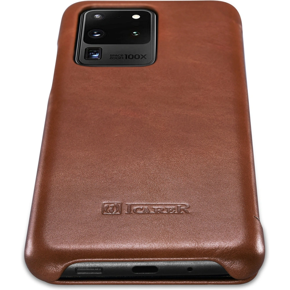 Hurtownia GSM - Etui iCarer Curved Edge Vintage Folio Samsung Galaxy S20 Ultra hnědý - ICR318 - {ean13} - Hurt